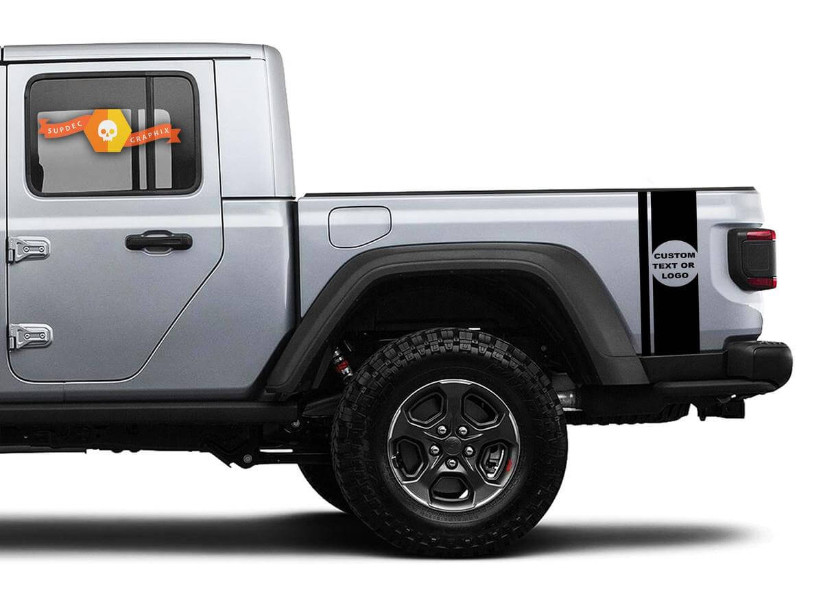Streep Custom Tekst Vinyl Grafische Decals Sticker voor Jeep Gladiator JT