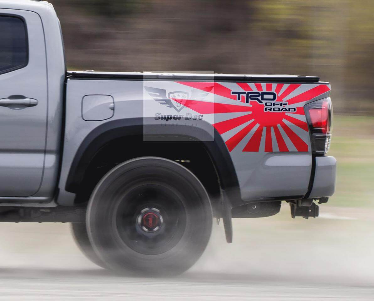 TRD-stijl JDM Rising Sun zijsticker kit voor Toyota Tacoma Tundra 2013-2020