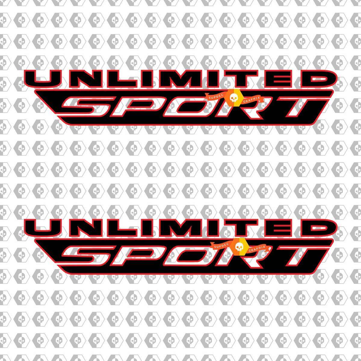 Jeep Wrangler JL Unlimited Sport Bed Side Vinyl Decal Sticker 2 kleuren
