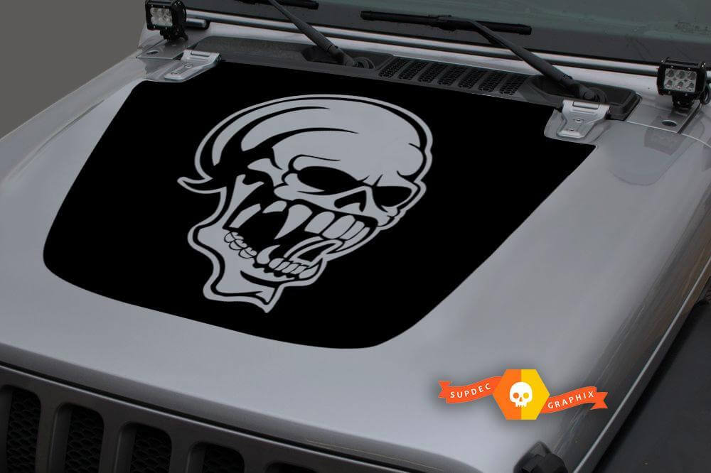 Vampier Schedel Blackout Kap Vinyl Sticker voor Jeep Wrangler en Gladiator