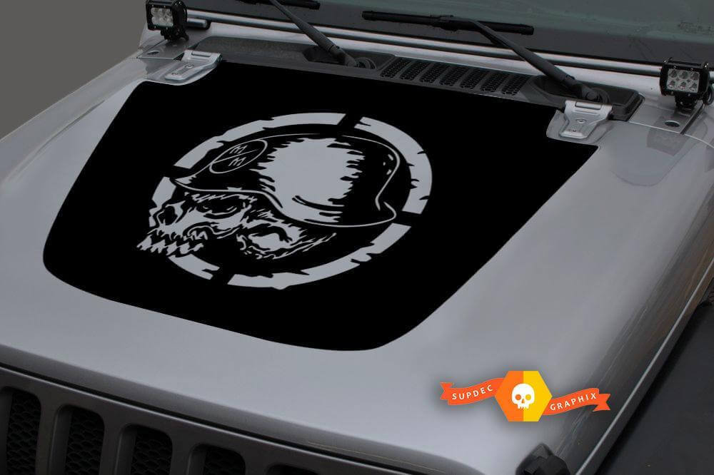 Metal Mulisha Skull motorkap vinylsticker voor Jeep Gladiator Wrangler