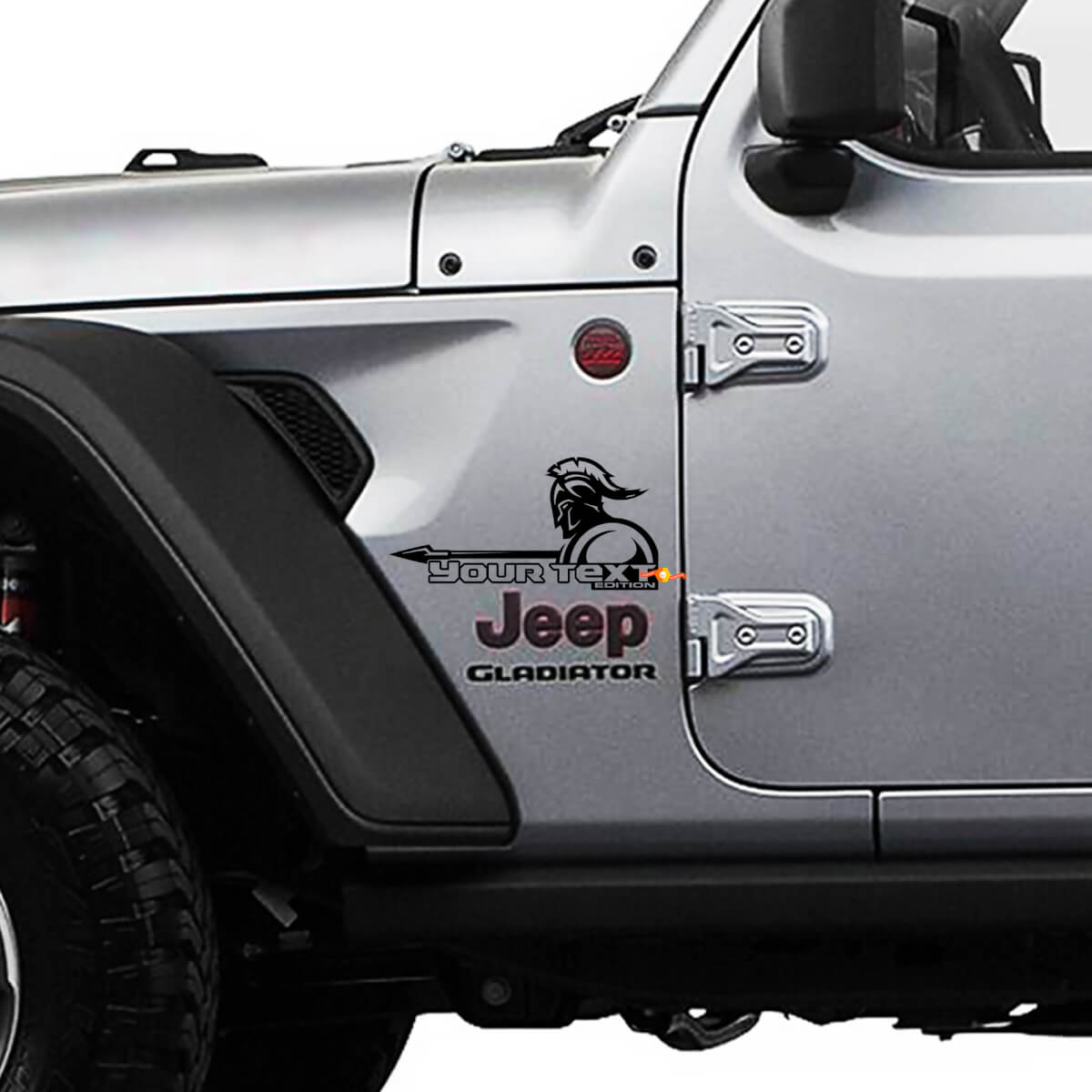 Jeep Wrangler Gladiator Spatbord speerzwaard Wrangler JL JLU JT Vinylstickerstickerset
