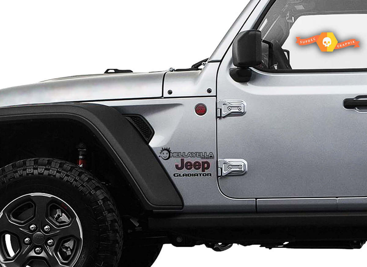 Hella Yella Edition spatbord vinyl stickerkit voor Jeep Wrangler en Gladiator