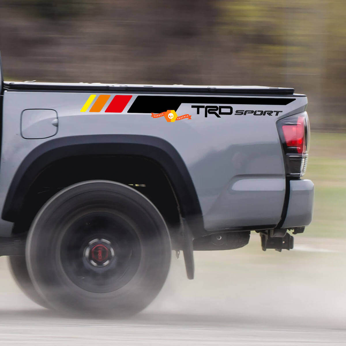 Paar TRD Sport PRO Off Road Vintage strepen voor Tacoma Side Vinyl Stickers Sticker geschikt voor Toyota Tacoma 2005-2020
