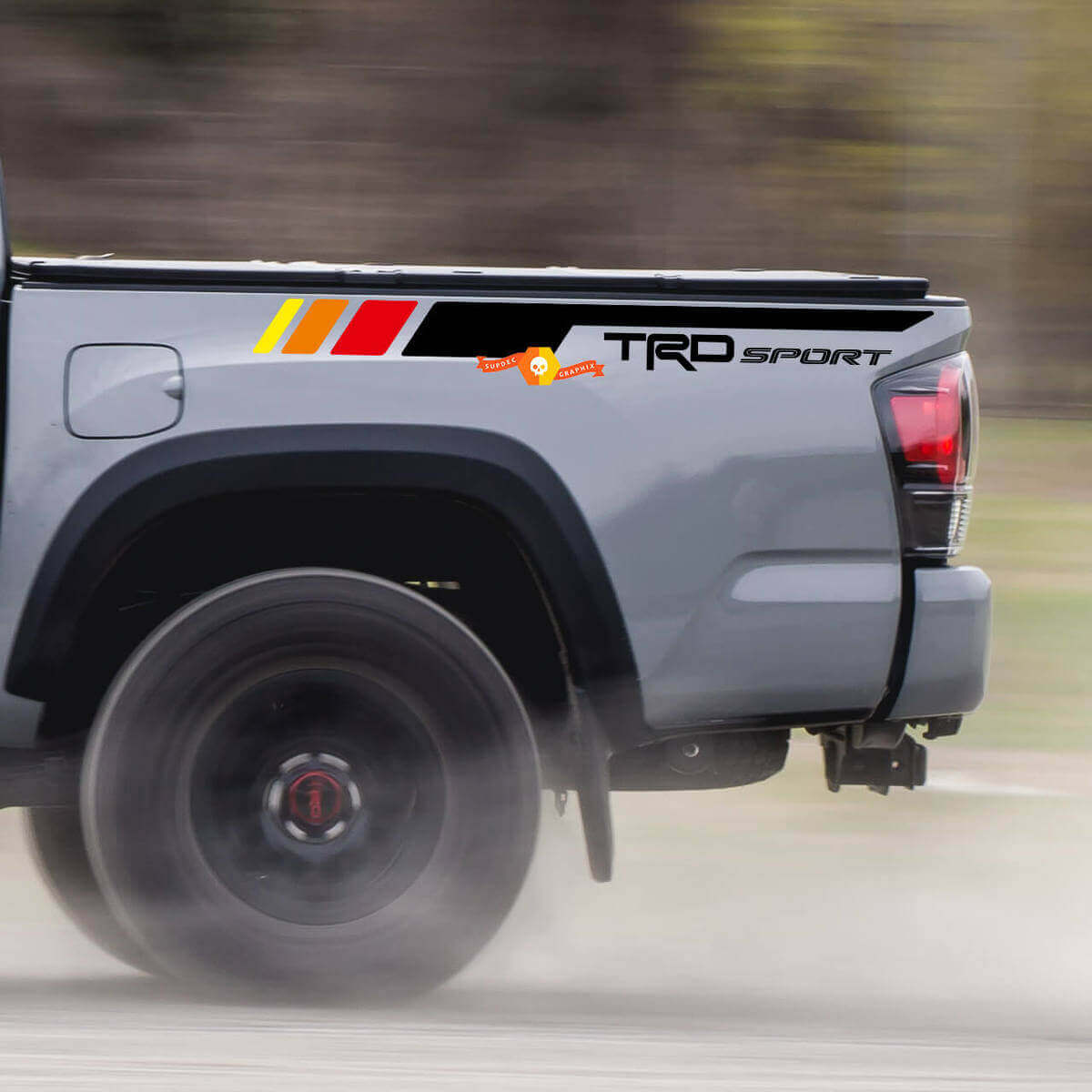 TRD Sport Retro Strepen Vinyl Sticker voor Toyota Tacoma 2005-2020