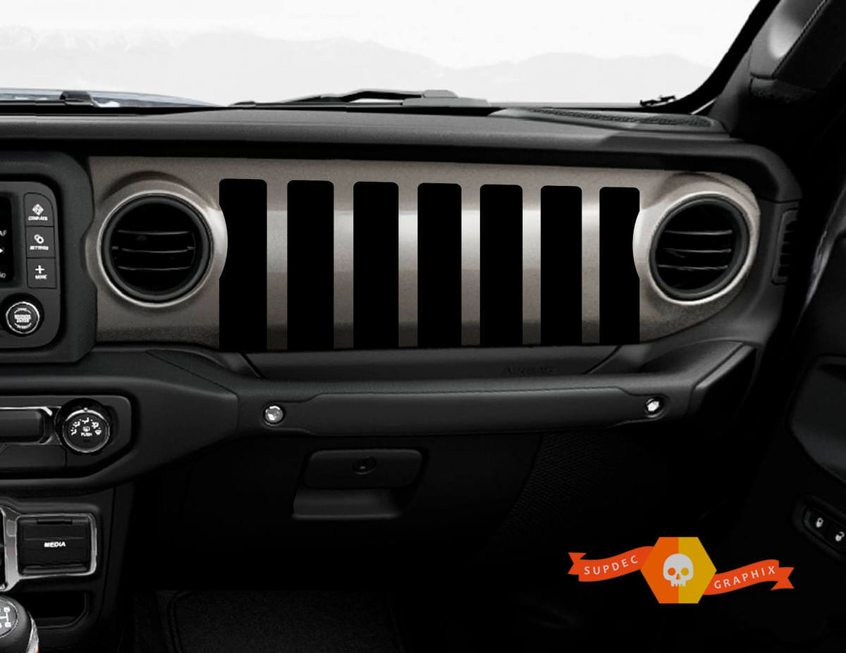 Jeep JT Rubicon Gladiator Dashboard JLJLUJT Jeep Grill Vinyl Sticker sticker

