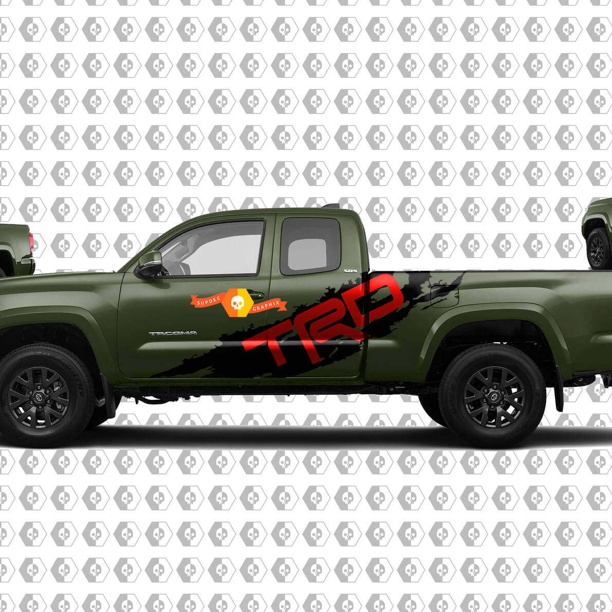 TRD modderspat zij vinyl decal sticker voor Toyota Tacoma