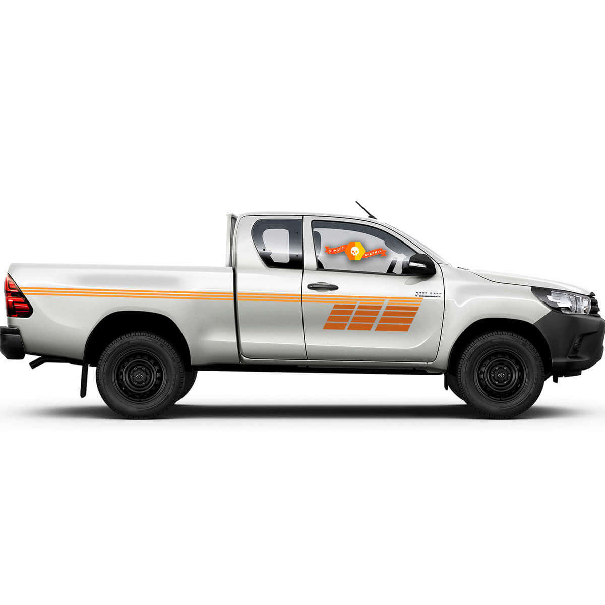 Vintage Classic Gold 2 kleuren strepen voor Tacoma Side Vinyl Stickers Decal geschikt voor Toyota Hilux Tacoma Tundra
