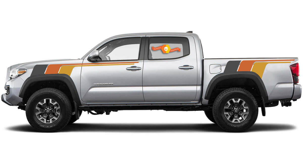 Vintage Race Strepen Zij Vinyl Decal Sticker voor Toyota Tacoma 2015-2023