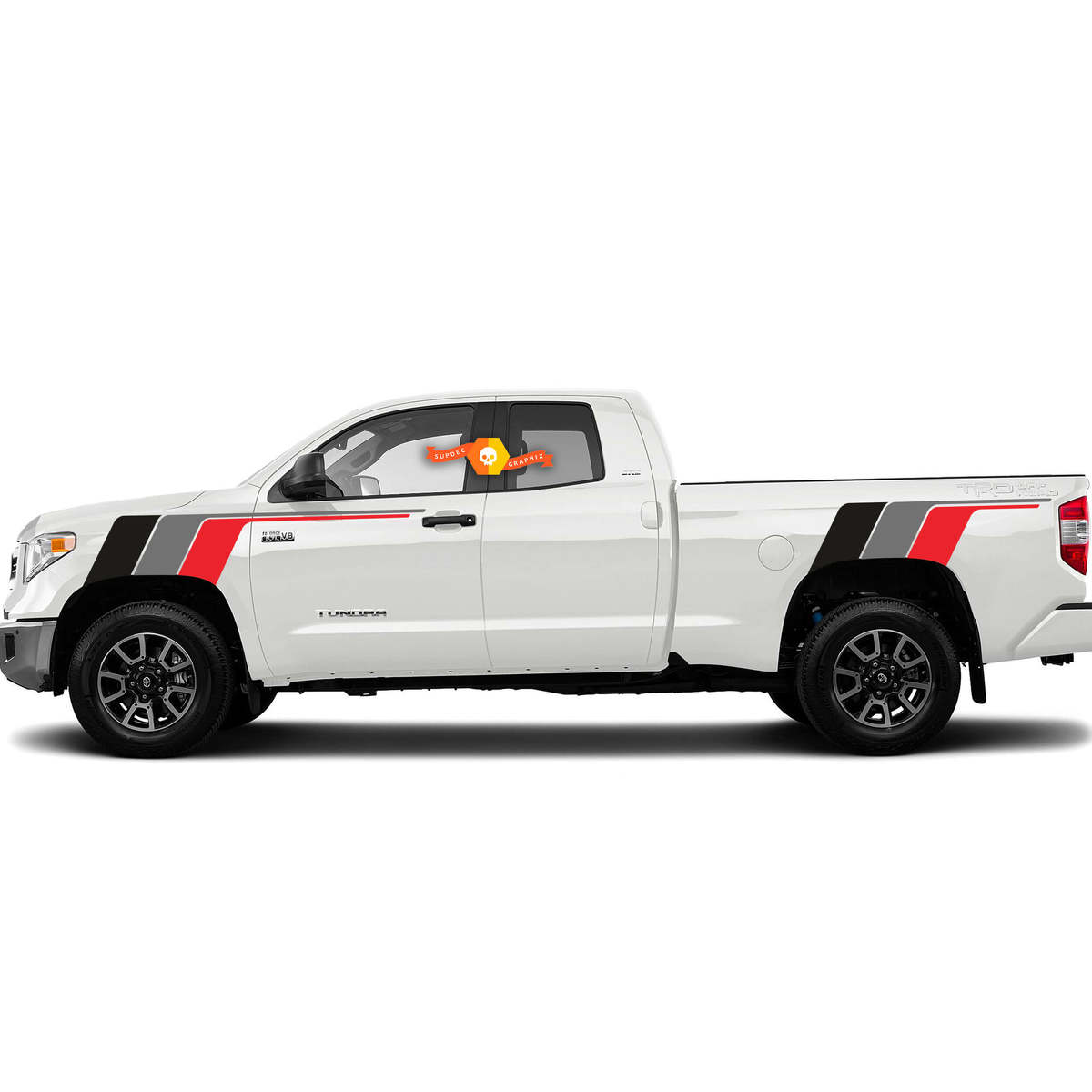 Kit van Toyota Tundra TRD Back To The Future retro vintage strepen kit Sport 4x4 Off Road PRO Sticker Decal
