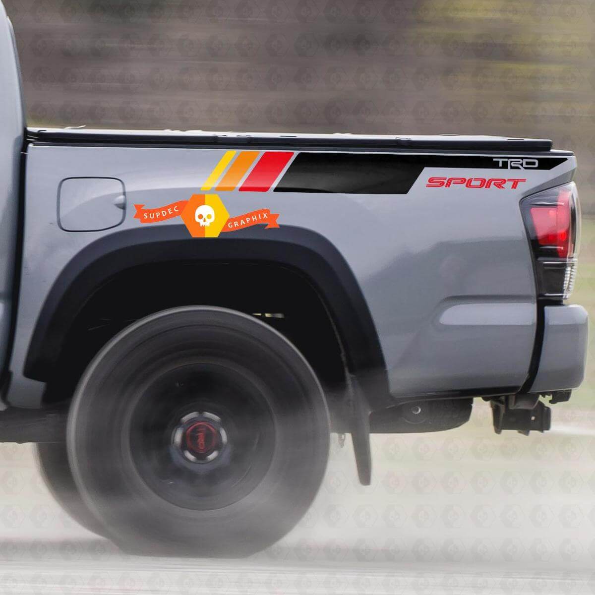 TRD Sport Vintage Strepen Vinyl Sticker voor Toyota Tacoma 2005-2020