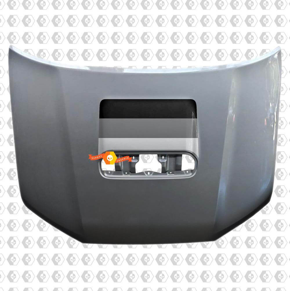 Monochrome Retro Strepen Motorkap Vinyl Decal Sticker voor Toyota 4Runner 2013-2020