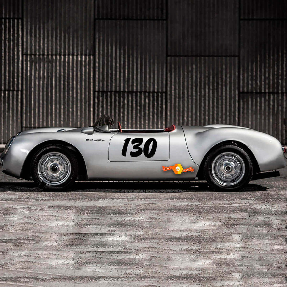 Porsche 130 Little Bastard James Dean Side Stripes Kit Sticker PORSCHE 550
