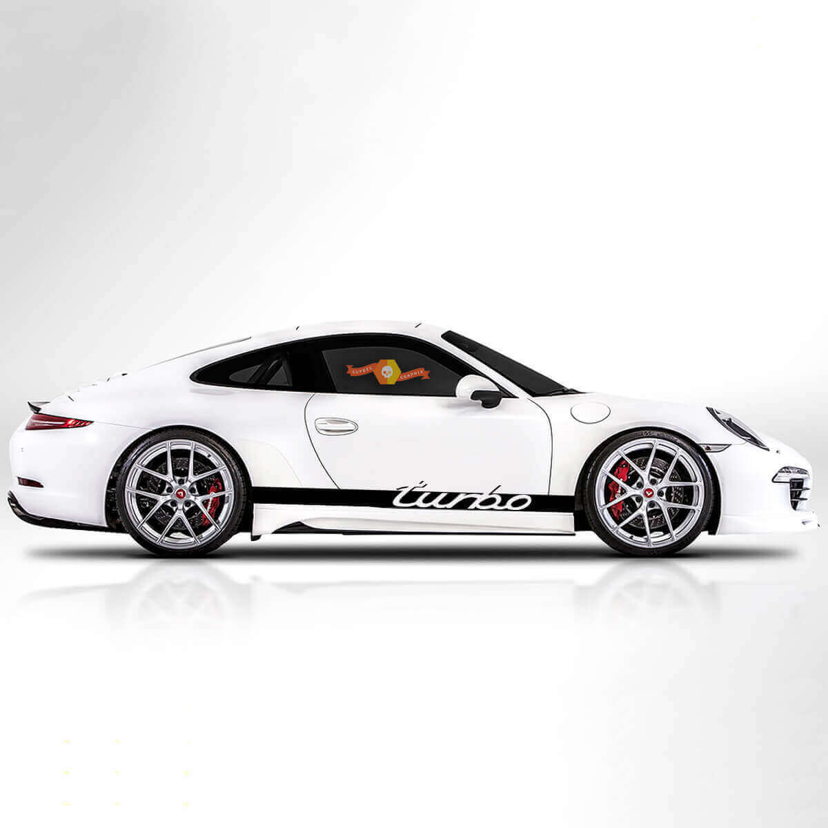 Turbo Stijl Zijstrepen Vinyl Decal Kit voor Porsche