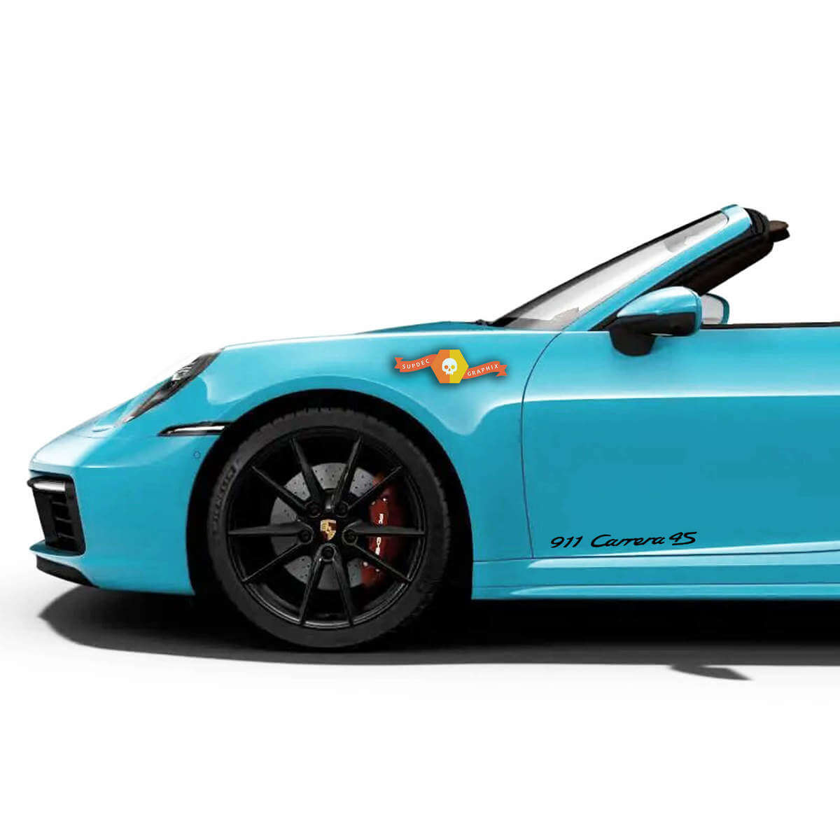 911 Carrera 4S Zijvinyl Decal Set voor Porsche 911