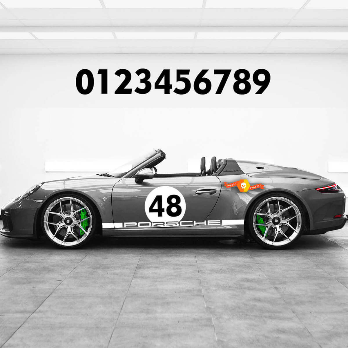 Porsche Heritage Design voor de nieuwe 911 Speedster Side Stripes Kit sticker sticker

