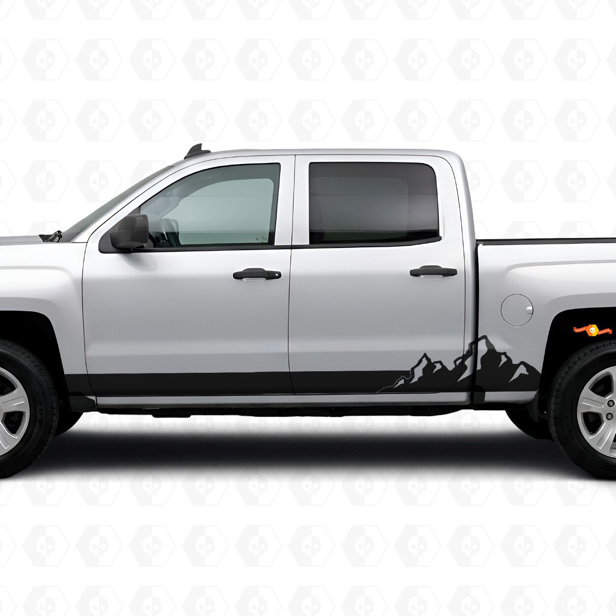 Mountain Range Deur- en Sierlijst Vinyl Strepen voor Chevrolet Silverado 1500 K2XX 2014-2019
