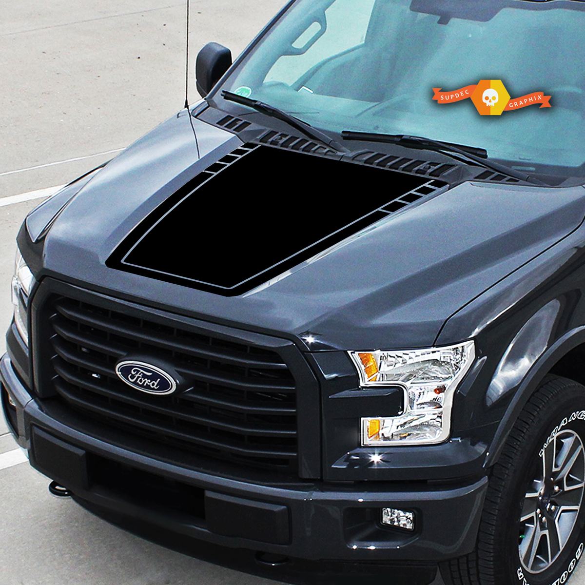 Voor Ford F-150 Center Hood Graphics Vinyl Decals Truck Stickers 2015 - 2020
