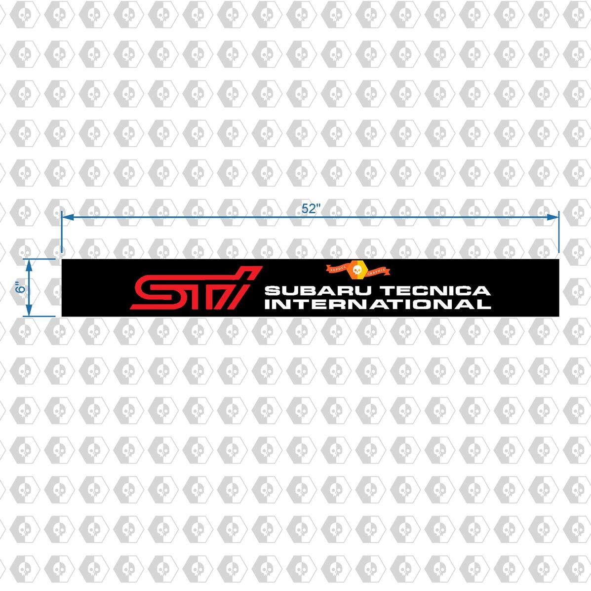 STI Subaru Tecnica International voorruit banner sticker sticker
