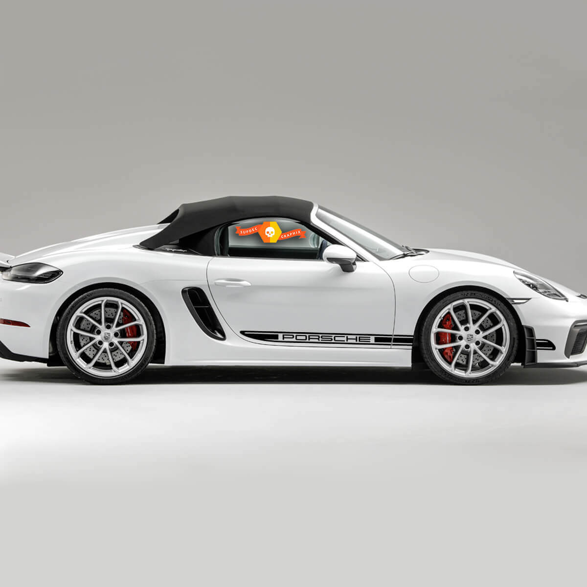 Gemerkte Zijstrepen Vinyl Decal Kit Voor Porsche 718 Spyder