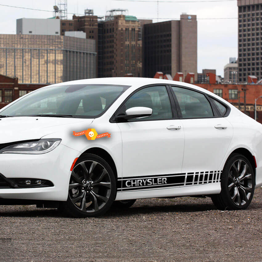 2X meerdere kleuren grafische auto vinyl sticker voor Chrysler 200 300
