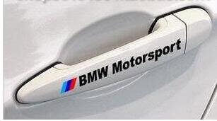 BMW Motorsport Deurklink Sticker embleem logo Rood (paar)
