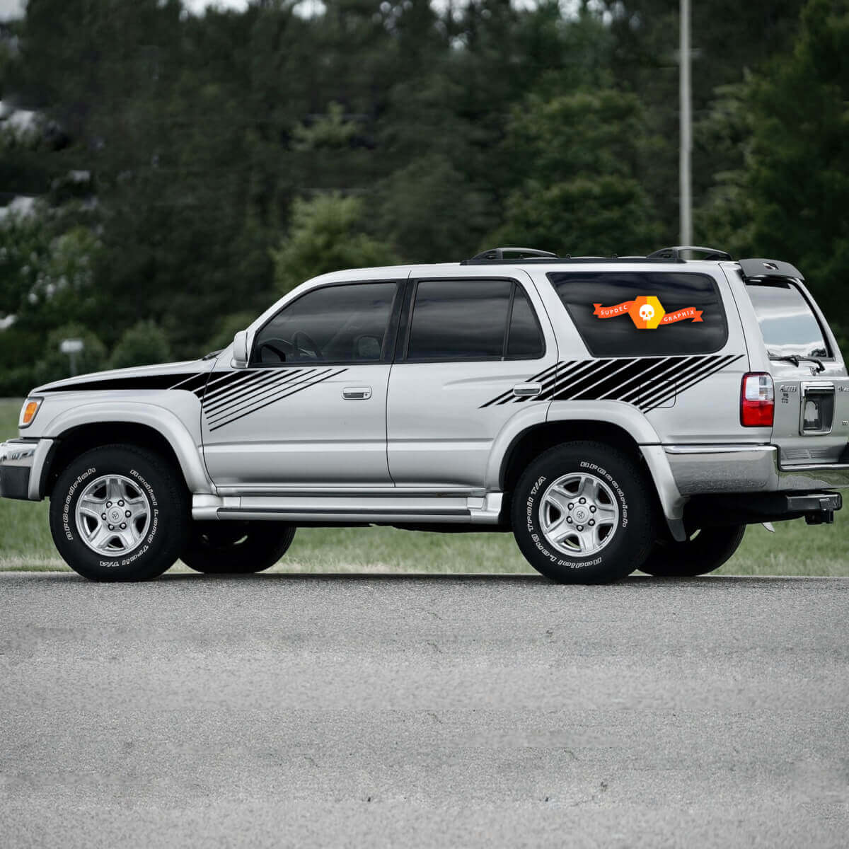 Vintage stijl 1996 - 2002 toyota sr5 grafische sticker sticker 4Runner Side Vinyl Decals Stickers voor Toyota 4Runner TRD

