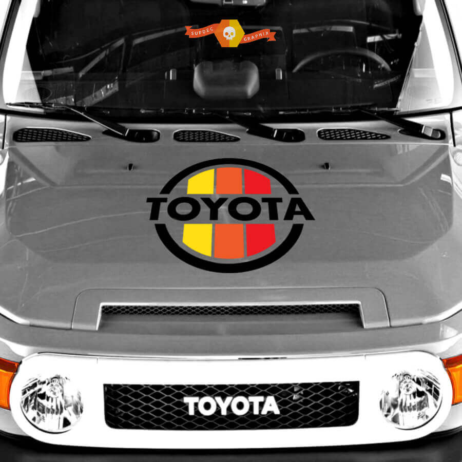 Vintage Stijl Logo Motorkap Vinyl Sticker voor Toyota 4Runner Tacoma FJ Cruiser