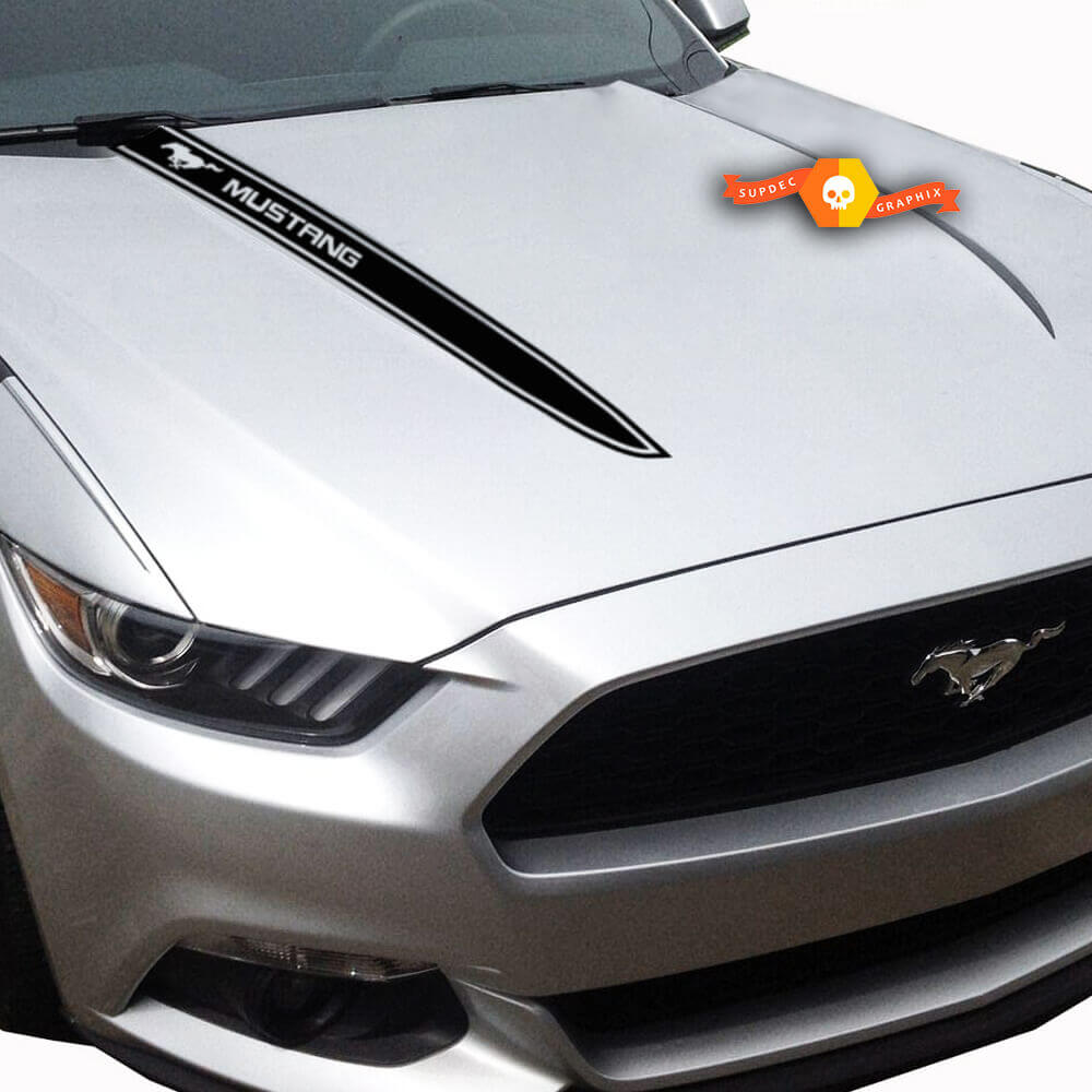 Branded Motorkap Strepen Vinyl Stickers Kit voor Musclecar Musclecarmodel
