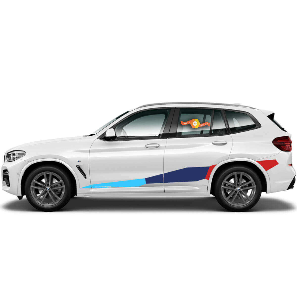 BMW M Performance zijstreep vinyl decal kit voor BMW X5 X6 G05 G06 F95 F96