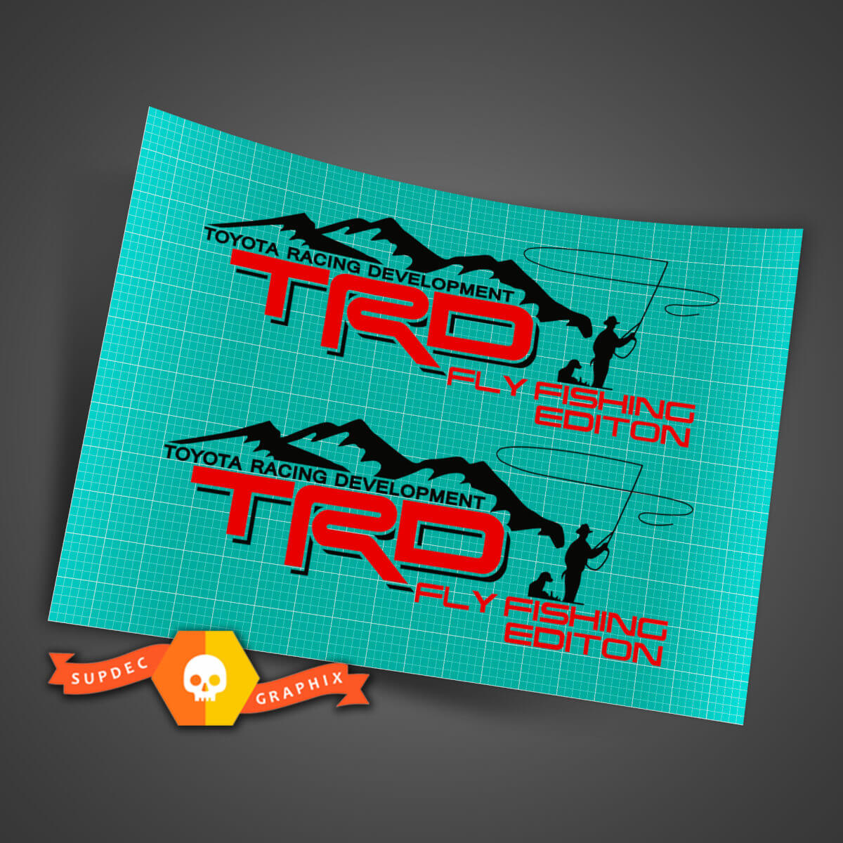 TRD Fly Fishing Edition zijdecals set voor Toyota trucks