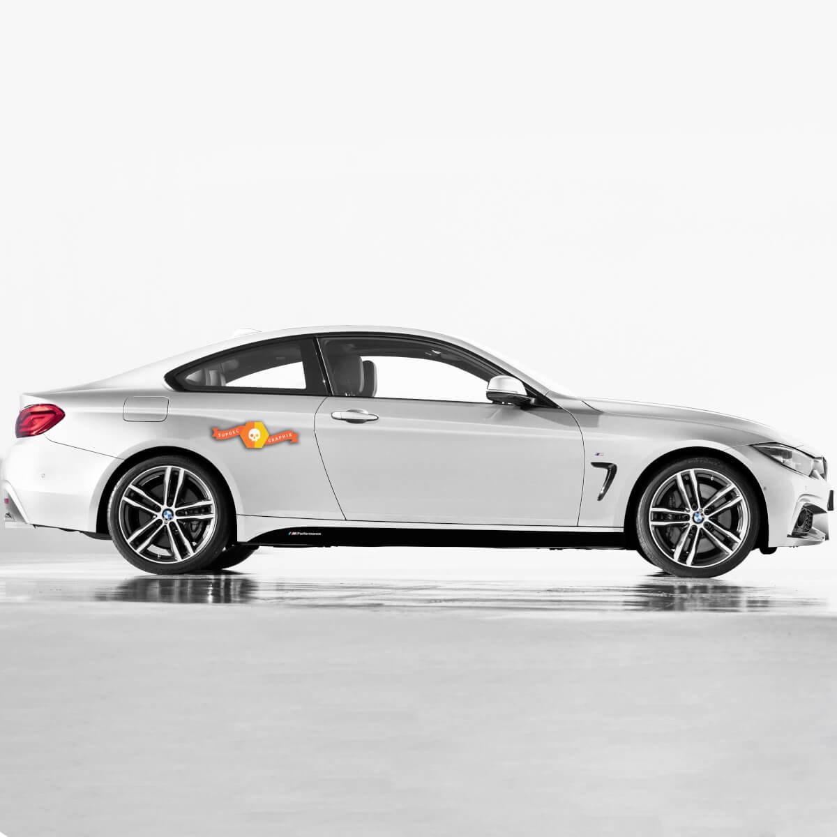 2 BMW M Performance-set zijstrepen voor M4 F82 F83
