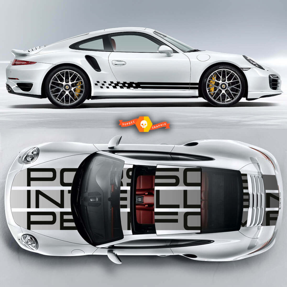 Endurance Racing Strepen Vinyl Decal Kit voor Porsche 911 Carrera