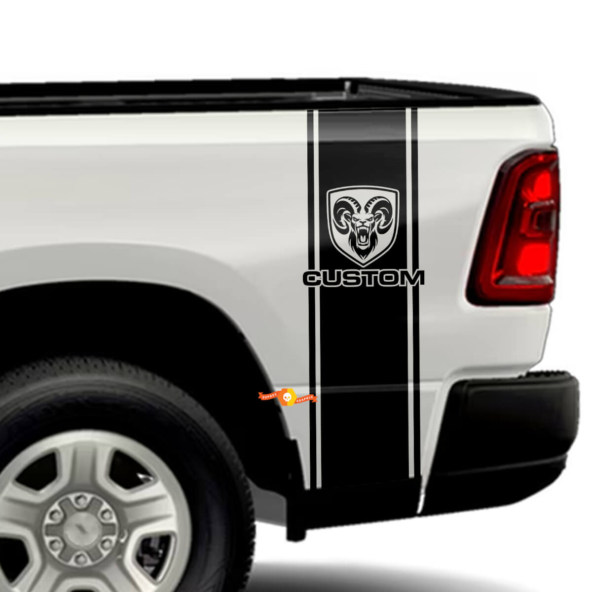 Boze RAM Zijbalk Stripe Kit Vinyl Decal voor Dodge Ram Truck