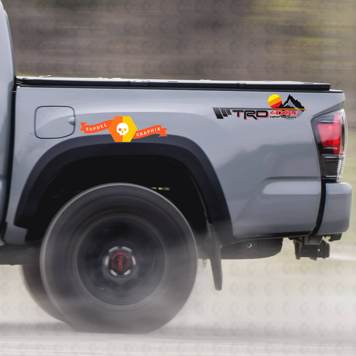 TRD 4x4 Off-road met bergen Vintage Side Vinyl Stickers Sticker geschikt voor Tacoma
