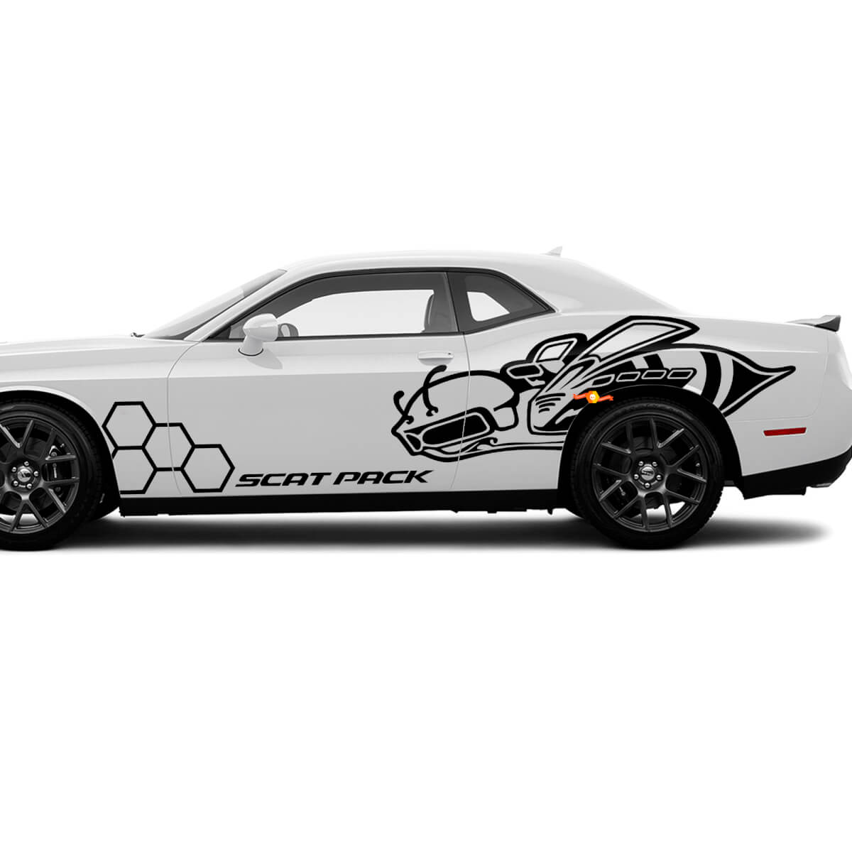 Kit van Zijden Scat Pack Honeycomb Bee stickers Vinyl Graphics Super Bee Sticker voor Dodge Challenger
