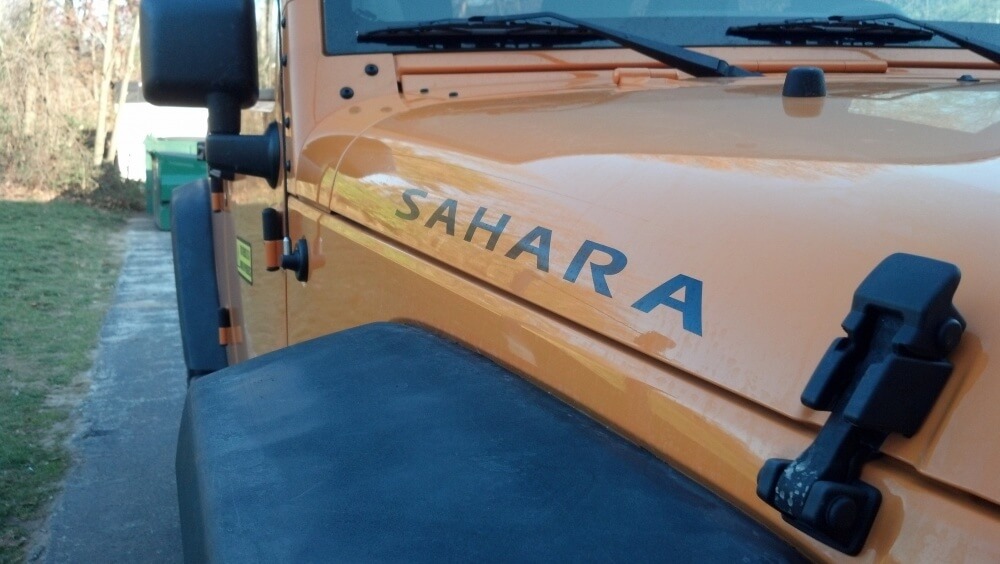 2 Sahara Jeep Wrangler Rubicon CJ TJ YJ JK XJ vinylstickers