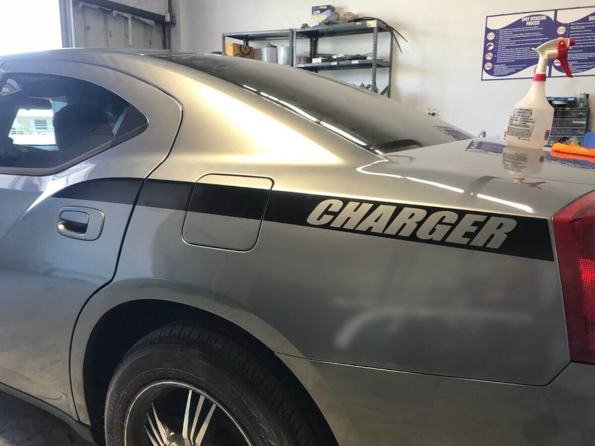 Gemerkt Achterste C-stijl Strip Vinyl Decal Kit voor Dodge Charger 2011-14