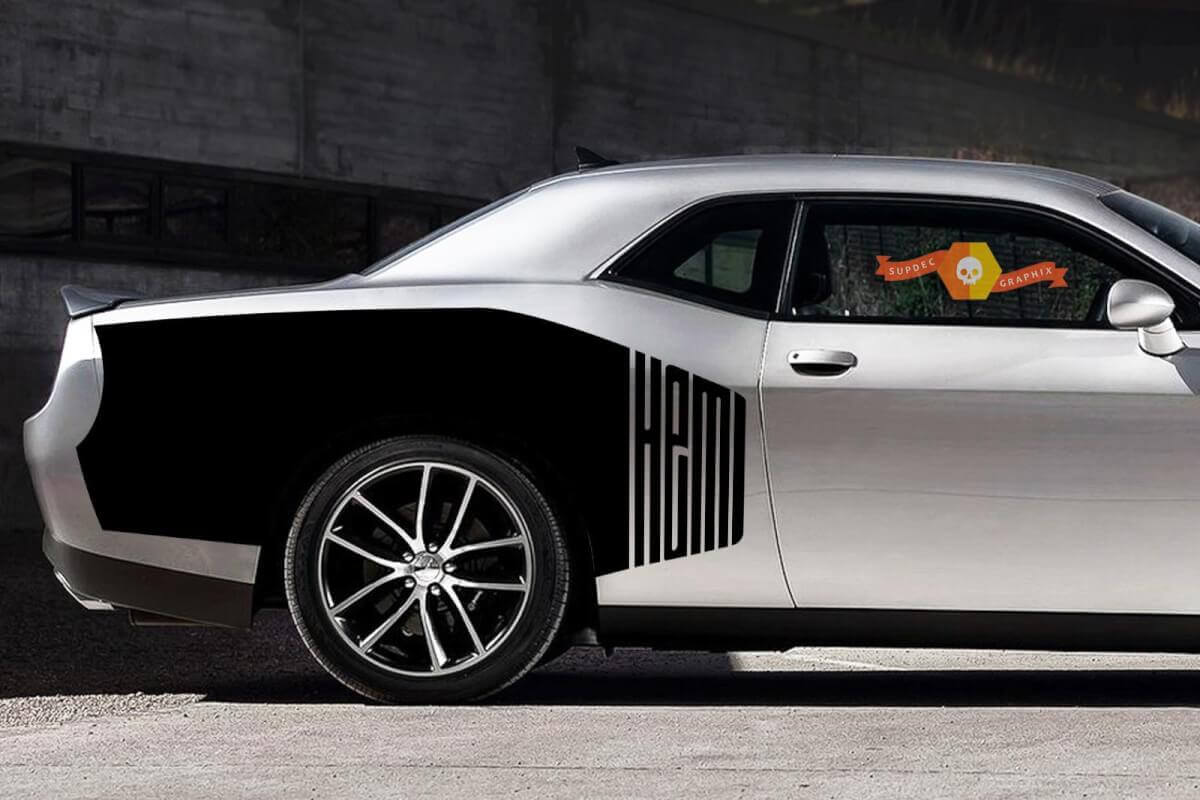Billboard Hemi Stijl Zijvinyl Decal Kit voor Dodge Challenger 2009-2015