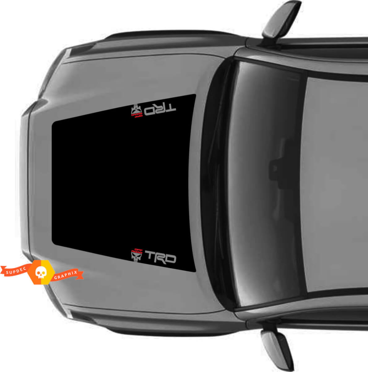 TRD Off Road Stijl Punisher No-Scoop Motorkap Sticker voor Toyota Tacoma 2016-2020