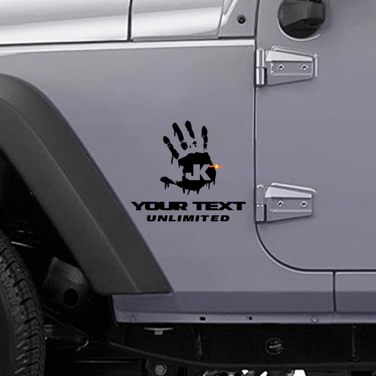 Custom Zombie Hand Zijvinylsticker Set voor Jeep Wrangler