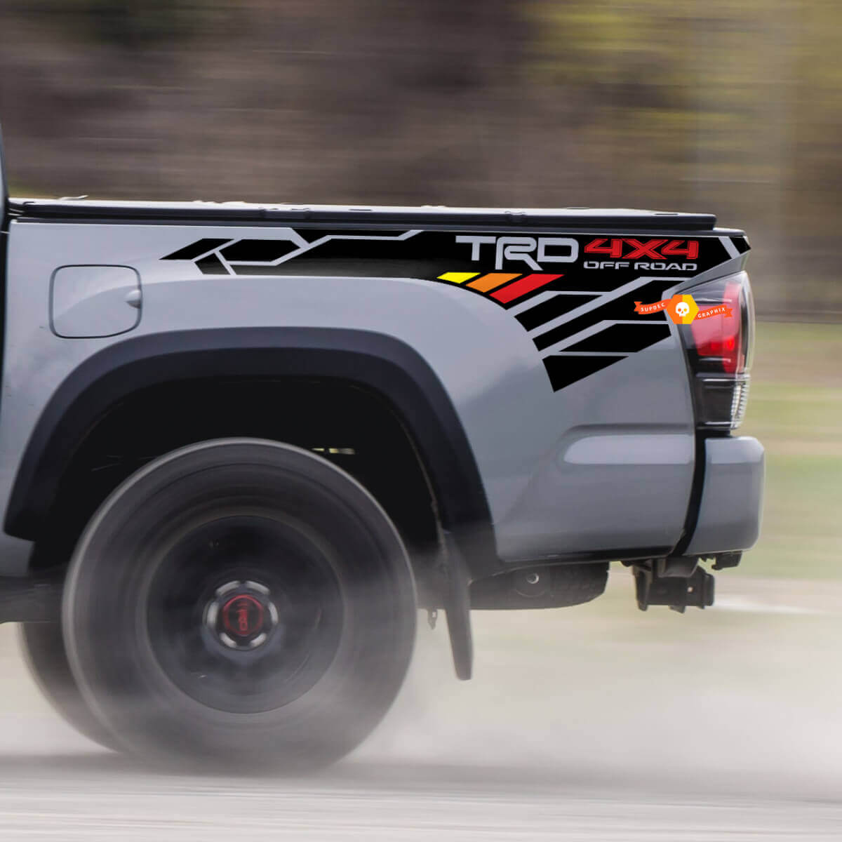 TRD 4x4 Off-Road Mountain Vintage Colors BedSide Side Vinyl Stickers Sticker geschikt voor Toyota Tacoma Tundra alle jaren
