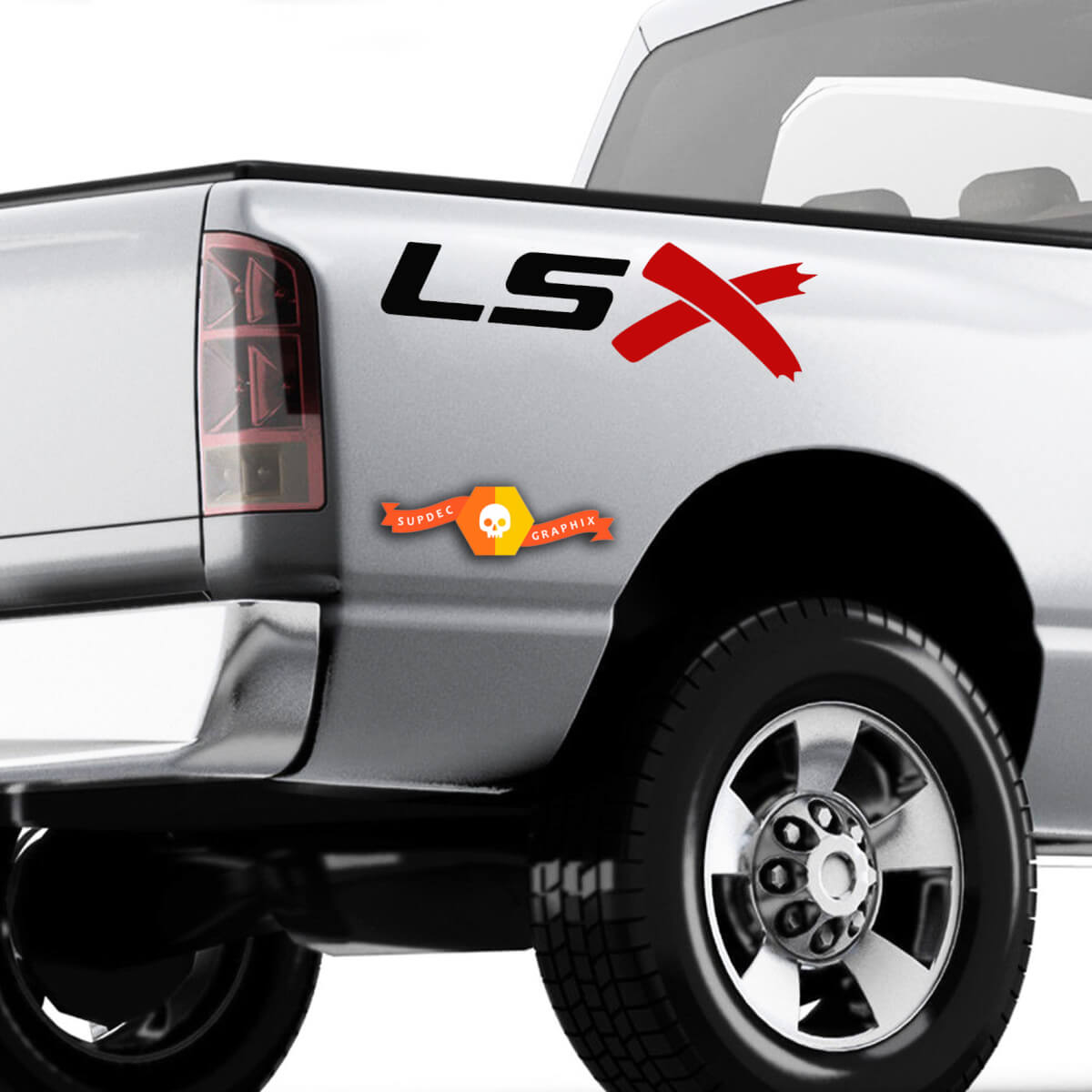 LSX verwisseld vrachtwagen bedstickers stickers Chevy Silverado C10 S10 Colorado
