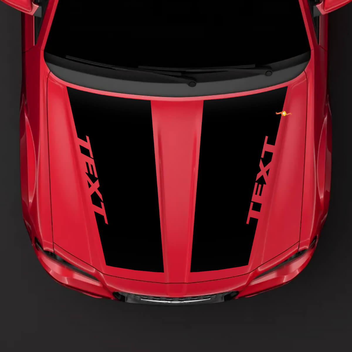 Chrysler 300C HEMI-stijl motorkapsticker sticker bovenaan verduisterend voorgesneden
