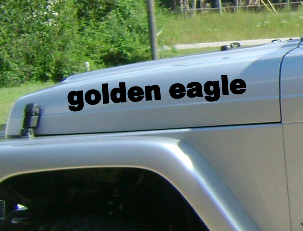 Golden Eagle motorkap vinyl decal set voor Jeep Wrangler CJ TJ YJ JK