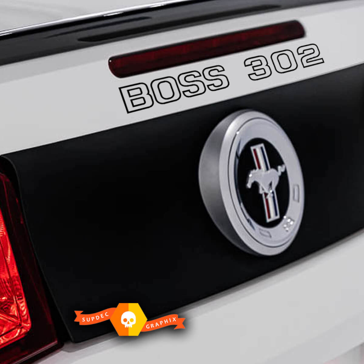 2015 201 2017 2018 2019 Ford Mustang Boss 302 kofferbak vinyl stickers stickers
