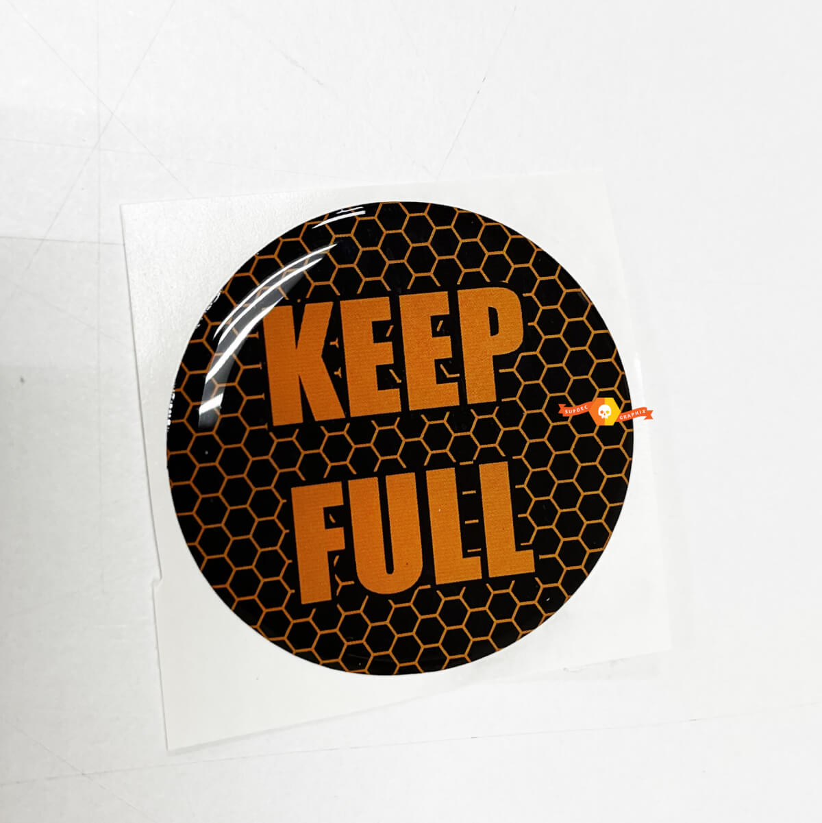 Houd volledige honingraat oranje deur inzet embleem koepelvormige sticker sticker voor Challenger Dodge
