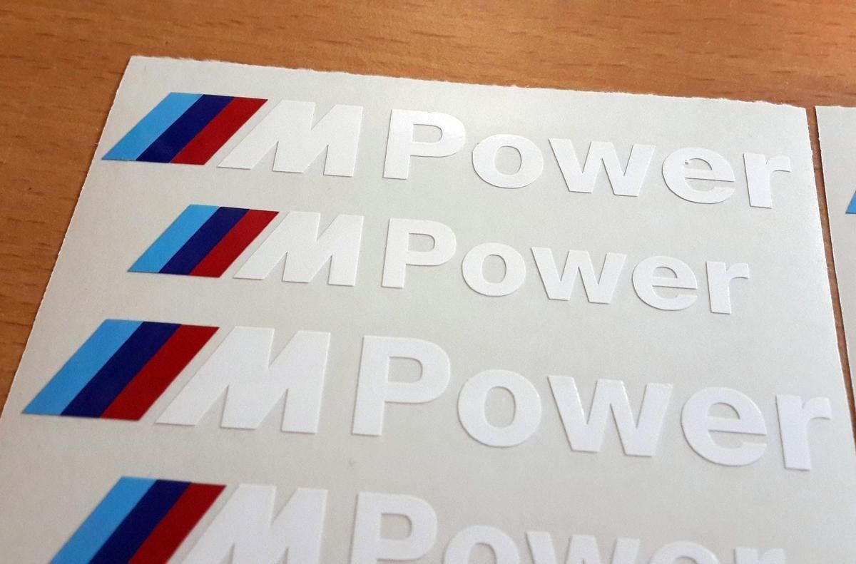 BMW M Power remklauw 2 maat M kleuren X8 hittebestendige sticker sticker logo 2 maat
