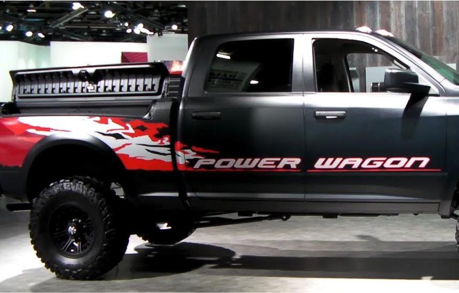 KIT van 2013 - 2020 Dodge Ram Power Wagon Hemi sticker voor achterklep bestuurders- en passagierszijde