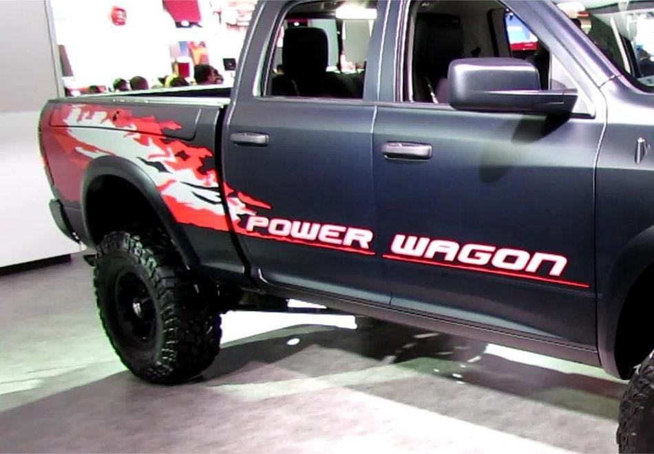 KIT van 2013 - 2020 Dodge Ram Power Wagon Hemi sticker voor achterklep bestuurders- en passagierszijde
